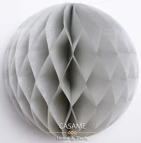 light grey Мяч с бумажными сотами Цветок фонарь свадьба ребенок день рождения украшение детский душ соты шары фонарь s Декоративные - Цвет: light grey