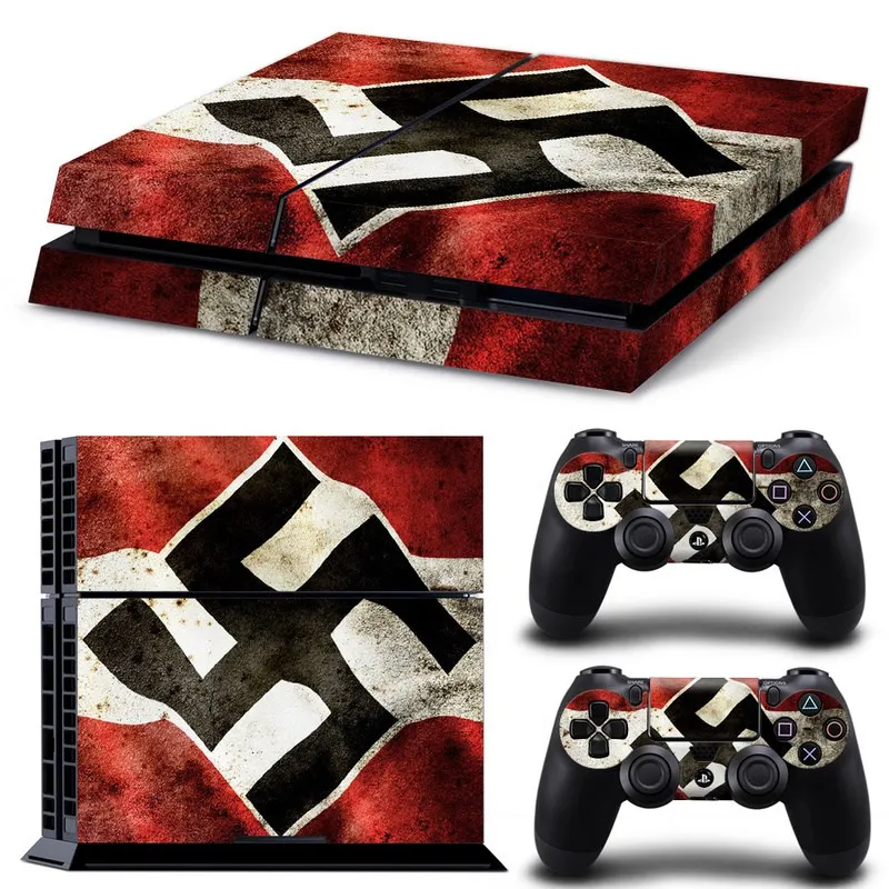 

For Sony Playstation 4 Biohazard Umbrella Sticker Cover Wrap Protector Skin For PS4 Console & 2PCS Controller Skin Decal