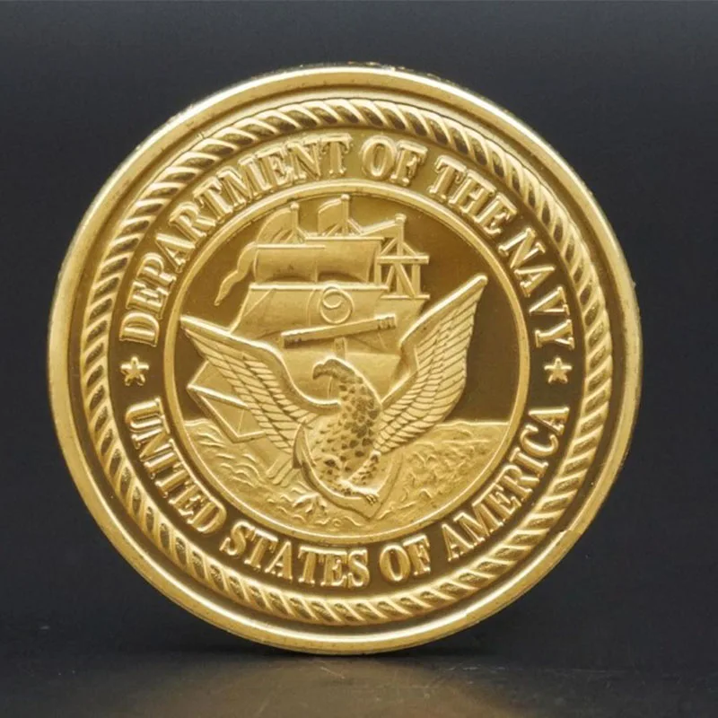 США армия морская земля воздушные уплотнения команда позолоченные монеты