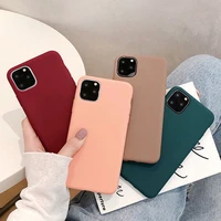 silicon soft tpu back cover for iphone 11 pro max phone xr case simple solid candy color for iphone 11 pro x xr xs 6 6s 7 8 plus