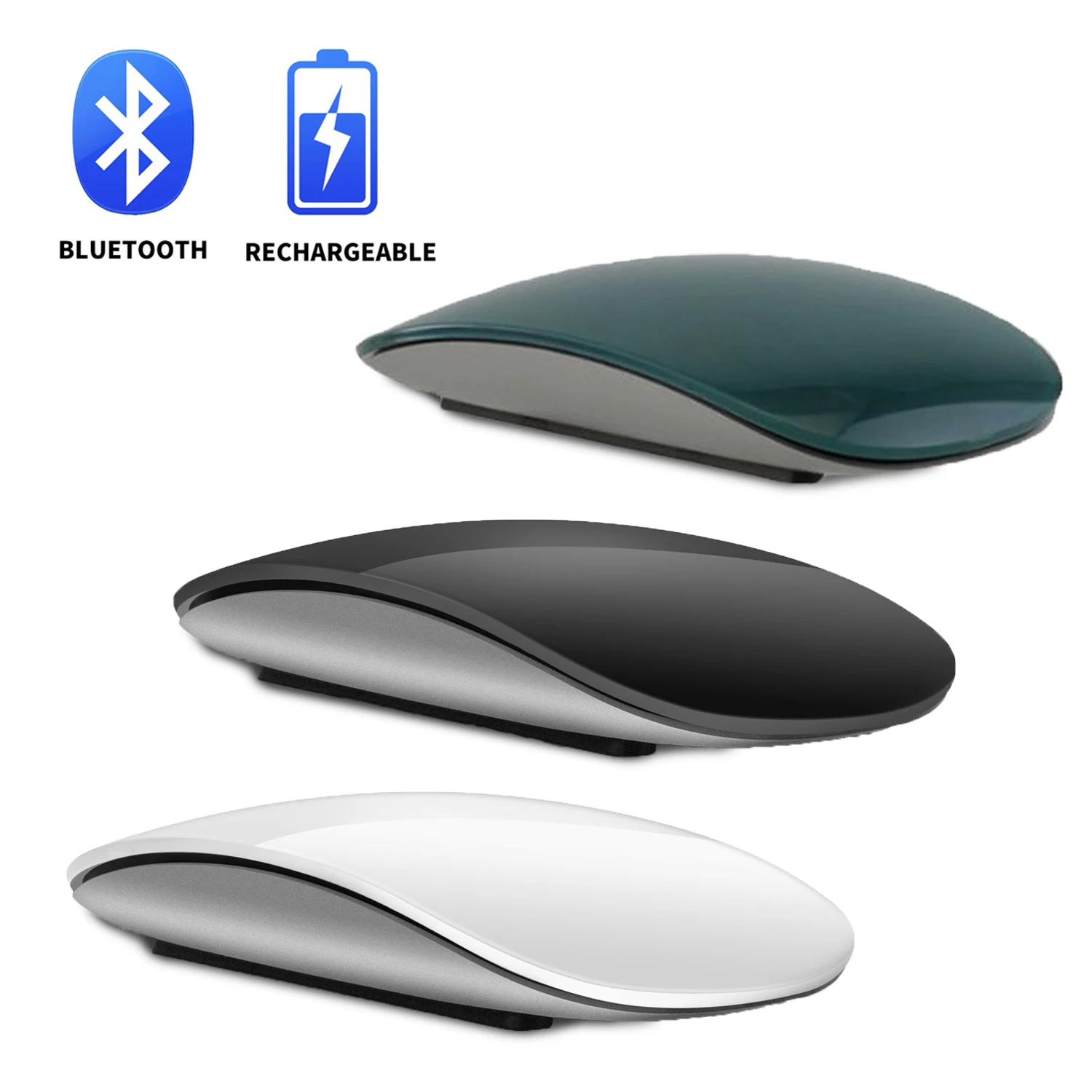 

Bluetooth Wireless Magic Mouse 2 Silent Rechargeable Laser Computer Mouse For Apple Macbook Mice Thin Ergonomic PC Office Mause