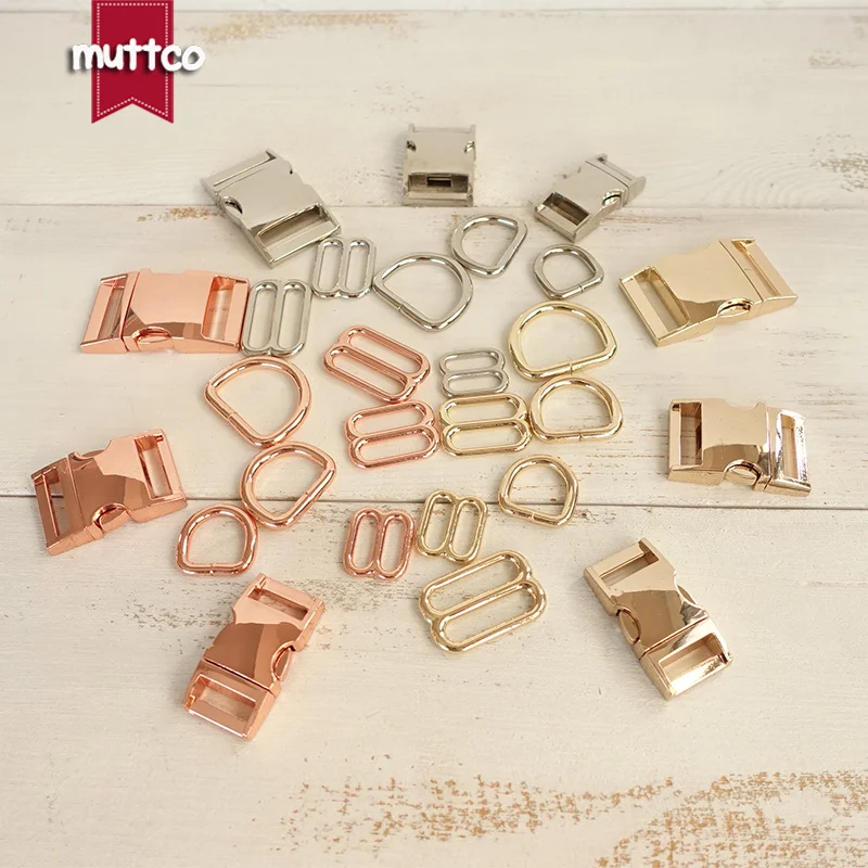 (metal buckle+adjust buckle+D ring) Environmental plated metal buckle Zinc Alloy 15 20 25mm diy dog collars accessory 3 colours | Дом и сад