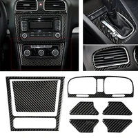for vw golf 6 2008 2012 gti r mk6 car frame stickers interior styling gear shift cd media panel air vent cover trim sticker