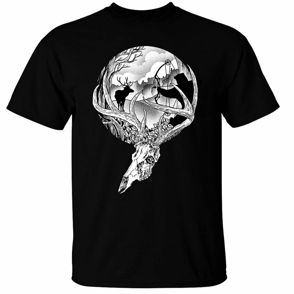 Охотничий Сезон охотники Топ человек рубашка уличная футболка|Мужские футболки|