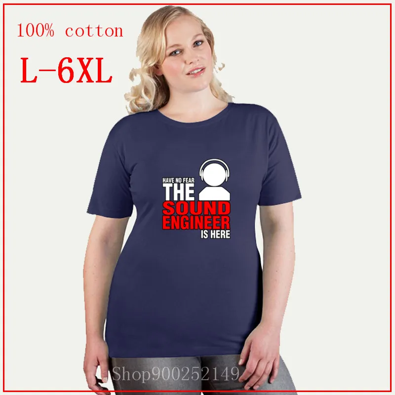Женская футболка оверсайз с графическим принтом Have No Fear The Sound Engineer Is Here 4XL 5XL