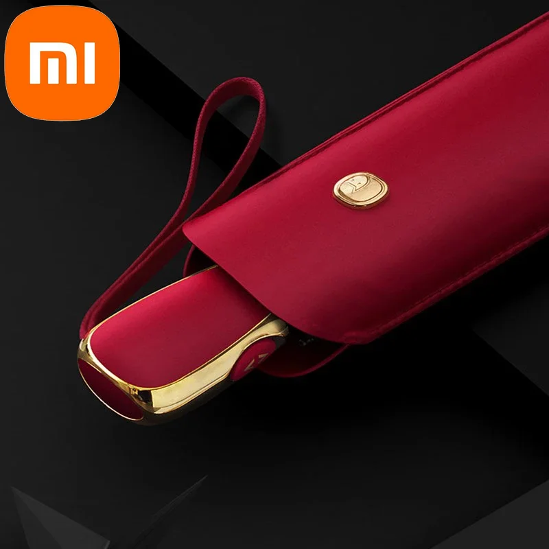 Автоматический зонт Xiaomi плоский ультралегкий складной зонтик от дождя и солнца с
