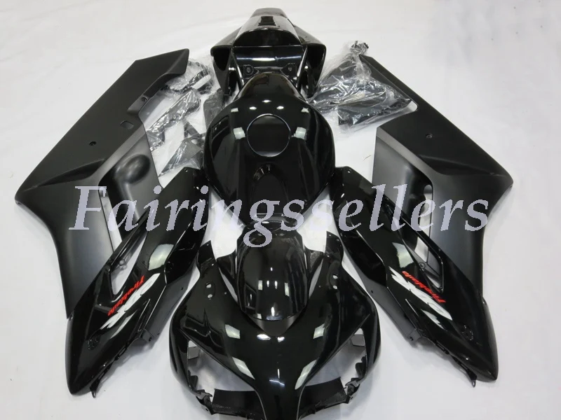 Matte Gloss Black Литьевая форма) ABS Полный комплект обтекателя подходит для Honda CBR1000RR CBR1000 04 05 2004 2005 Обтекатели серый оранжевый Repsol - Цвет: Matte Gloss Black