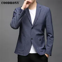 COODRONY Chaqueta informal a la moda para hombre, ropa suave y cálida, chaqueta de vestir para negocios, otoño e invierno, novedad, C8114 (2)