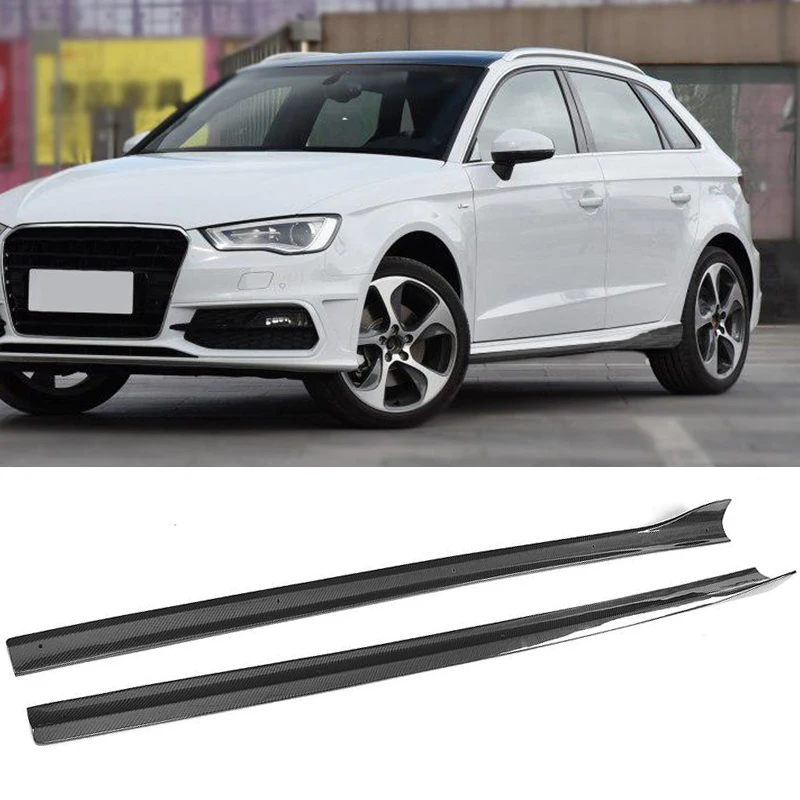 Автомобильные боковые юбки из углеродного волокна комплекты кузова для Audi A3 Sline S3