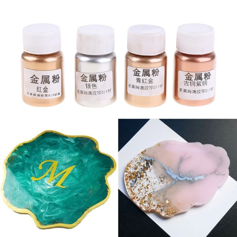 

Металлический порошок Brozne с золотыми жемчужинами, краситель из эпоксидной смолы, блестящий Мраморный металлический пигмент, краситель из с...