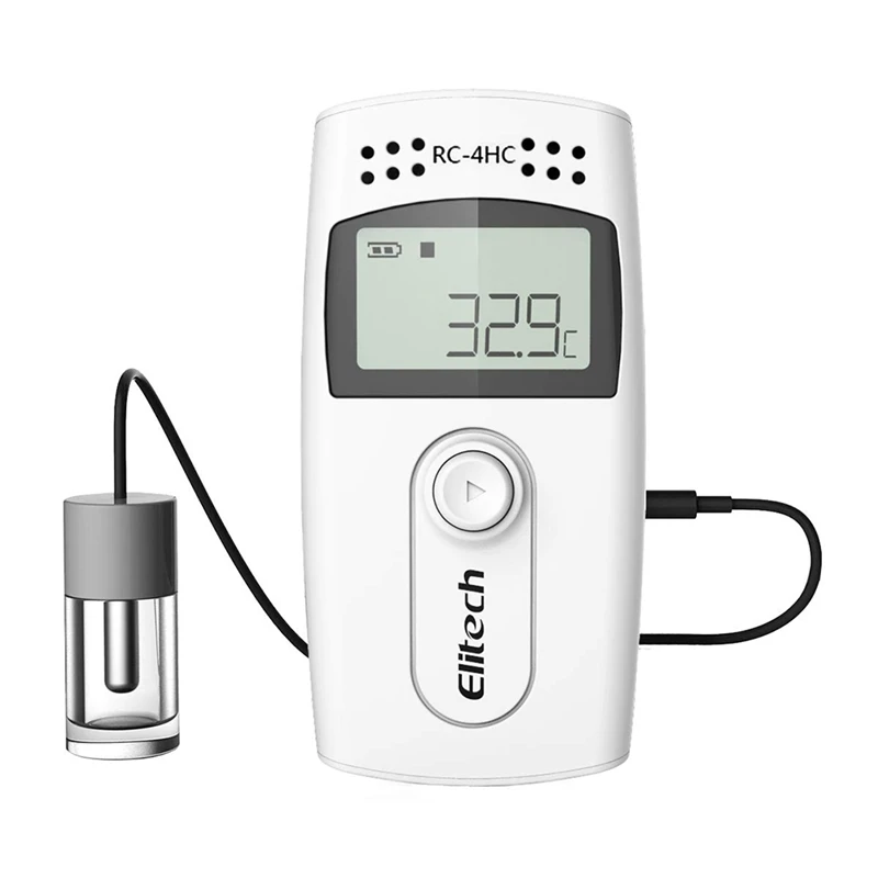 

RC-4HC Temperature Data Logger Recorder With Glycol Bottle Temperature Sensor, Audio Alarm, MAX/MIN Display (2Pack)