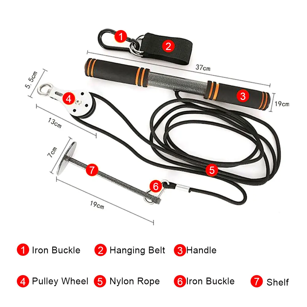 

Fitness Arm Blaster Trainer Biceps Strong Power Stick Pull Rope for Gym Forearm Strength Chest Workout Wrist Roller Equipment