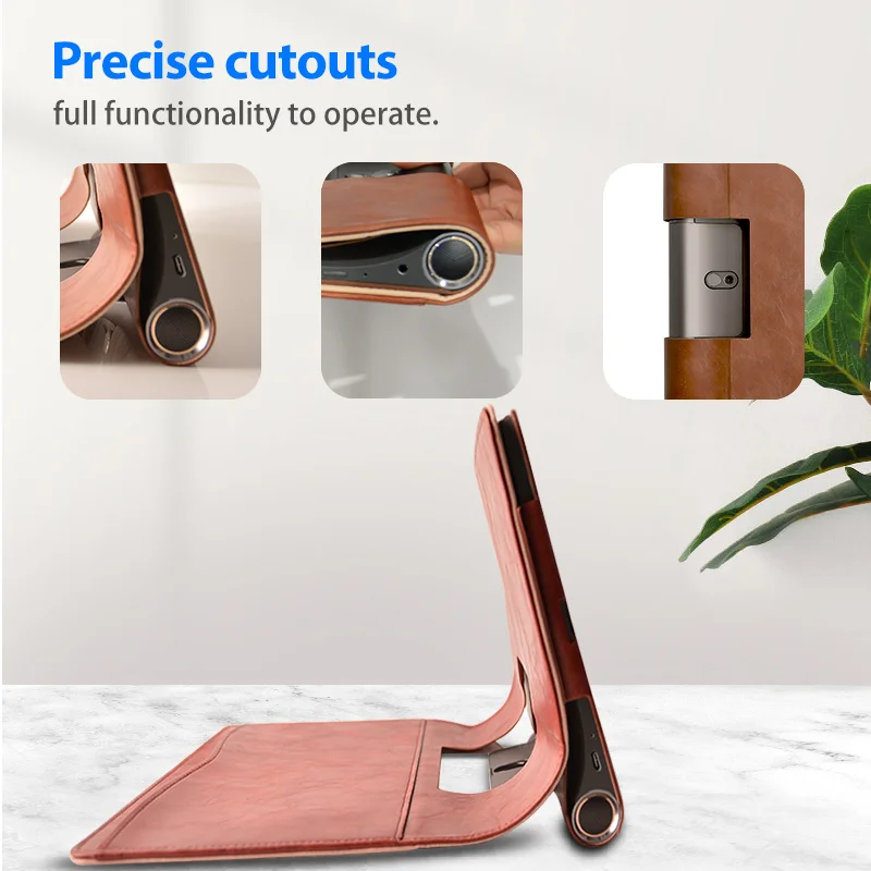 Кожаный чехол для планшета Lenovo Yoga Smart Tab 5 YT-X705F Premium Tablet Cover 10.1 YT-X705M/L/X с держателем на руку Funda on.