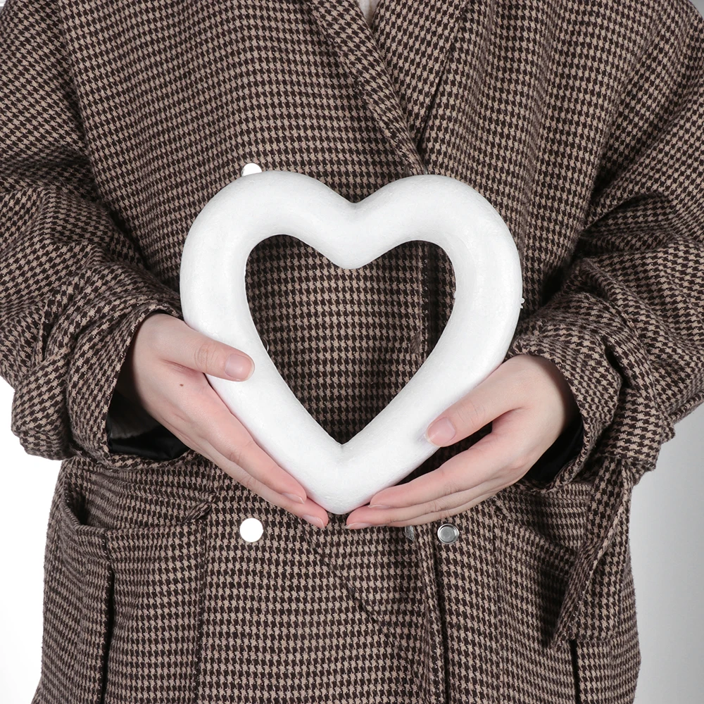 1 шт. моделирование пенопласта в форме сердца белые шары для поделок вечерние