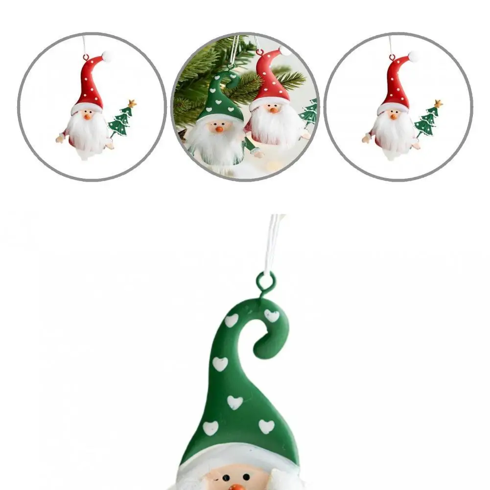 

Adorable Wear-resistant Christmas Tree Santa Pendant Ornament for Window Side