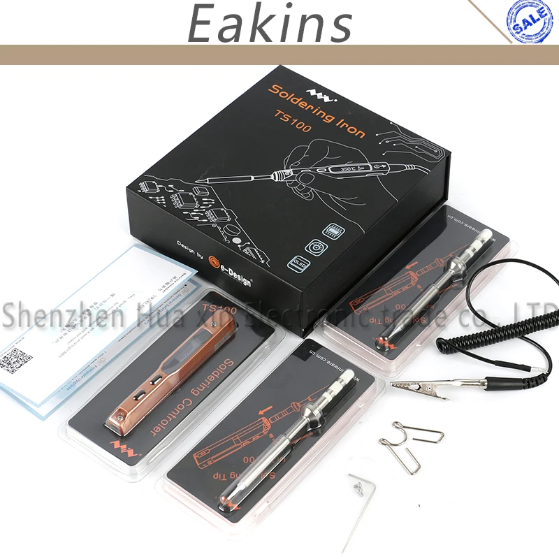 TS100 65W программируемый Мини Электрический паяльник станция цифровой OLED экран