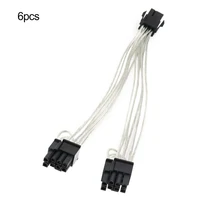 6pcs computer gpu pcie 6 pin female to dual 8 pin 62 male pci adapter power cable pci extension cable y splitter cable