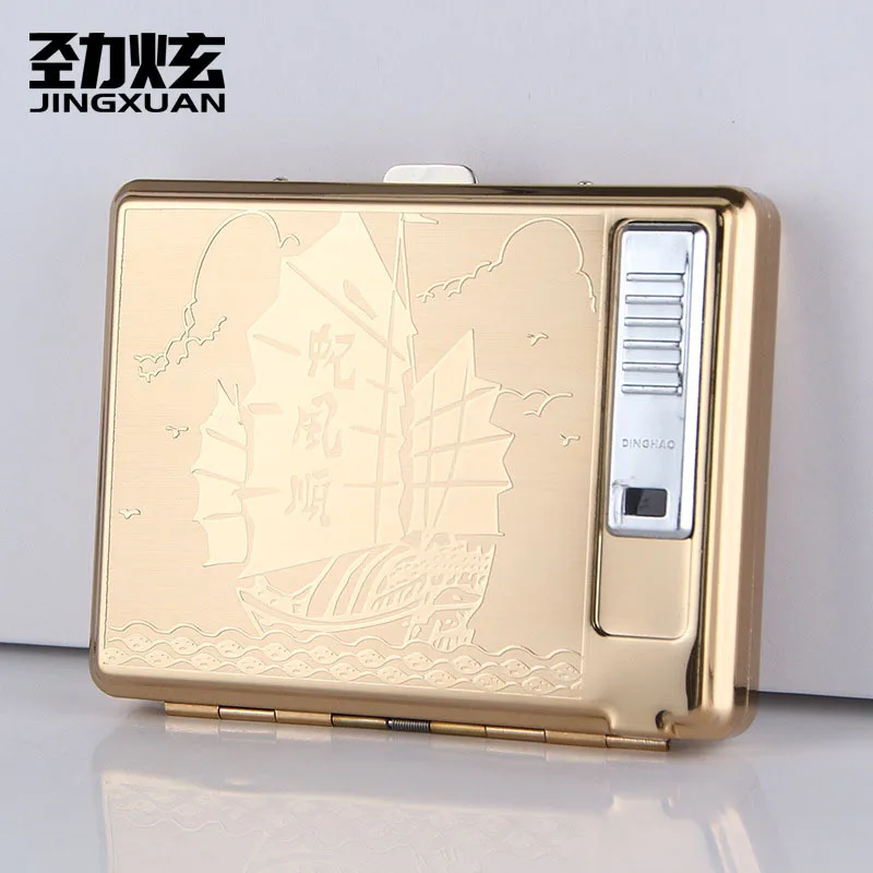 Новинка ветрозащитная металлическая рельефная сигарета с зарядкой от usb box