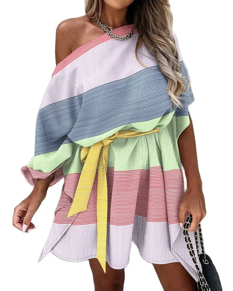 

Factory Processed and Customized 2022 New Women's Irregular Splicing Dress Female Clothing Casual Women's Dresses Woman Clothes