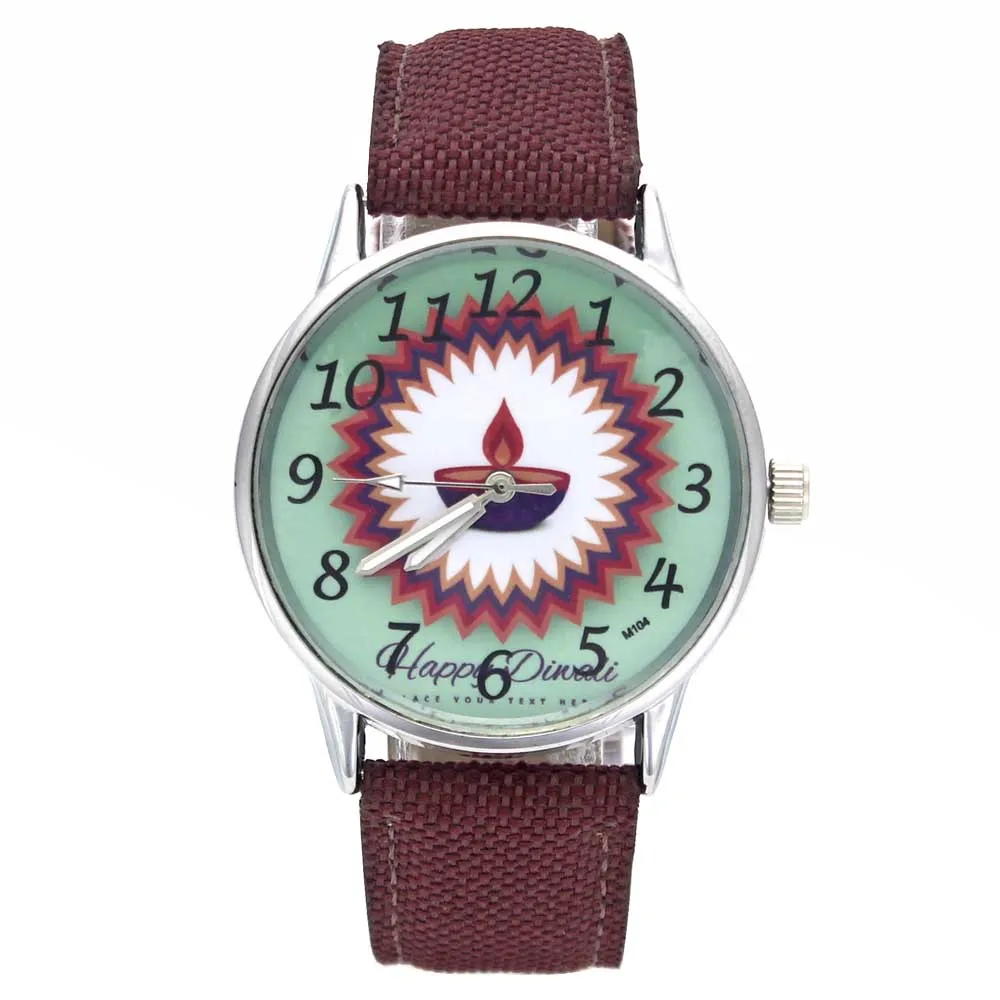 

Diwali Festival India Lantern Pattern Ladies Watches Fashion Accessories Gifts Canvas Band Casual Sport Men Women Quartz Watch