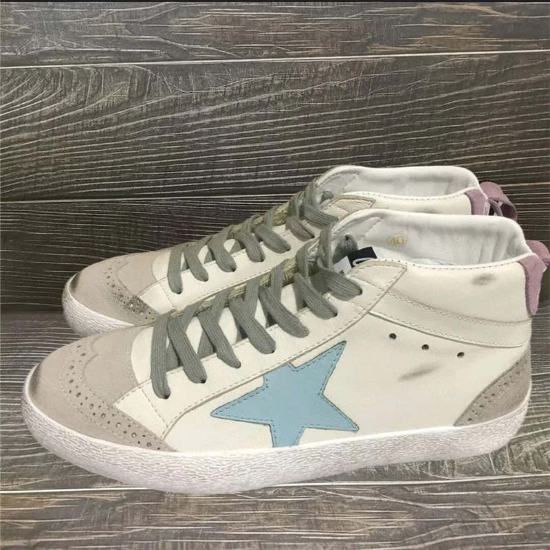 

Женская обувь для весны и осени, кожаная повседневная обувь, спортивная обувь с высоким верхом, Корейская версия белой обуви, старая грязная...