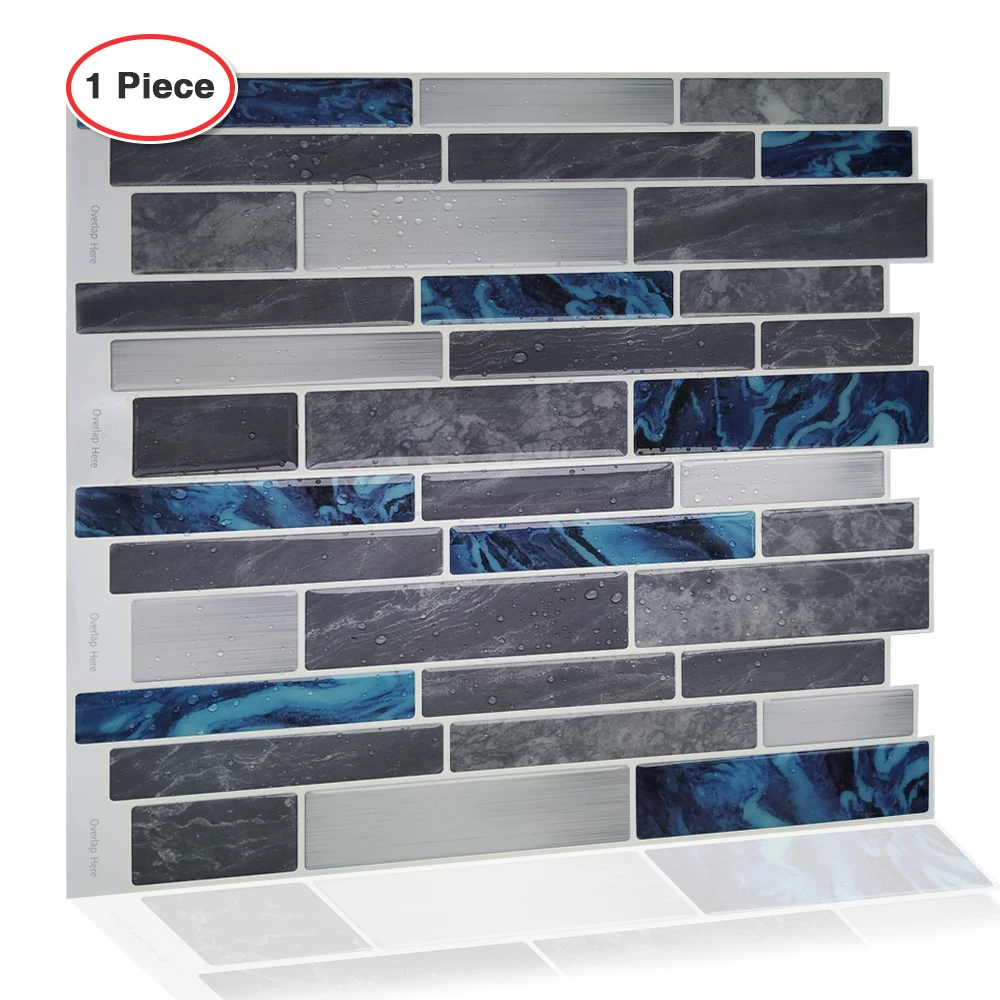 

Self Adhesive Mosaic Subway Kitchen Bathroom Backsplash Peel and Stick Home Decor Vinyl Wall Tile Stickers