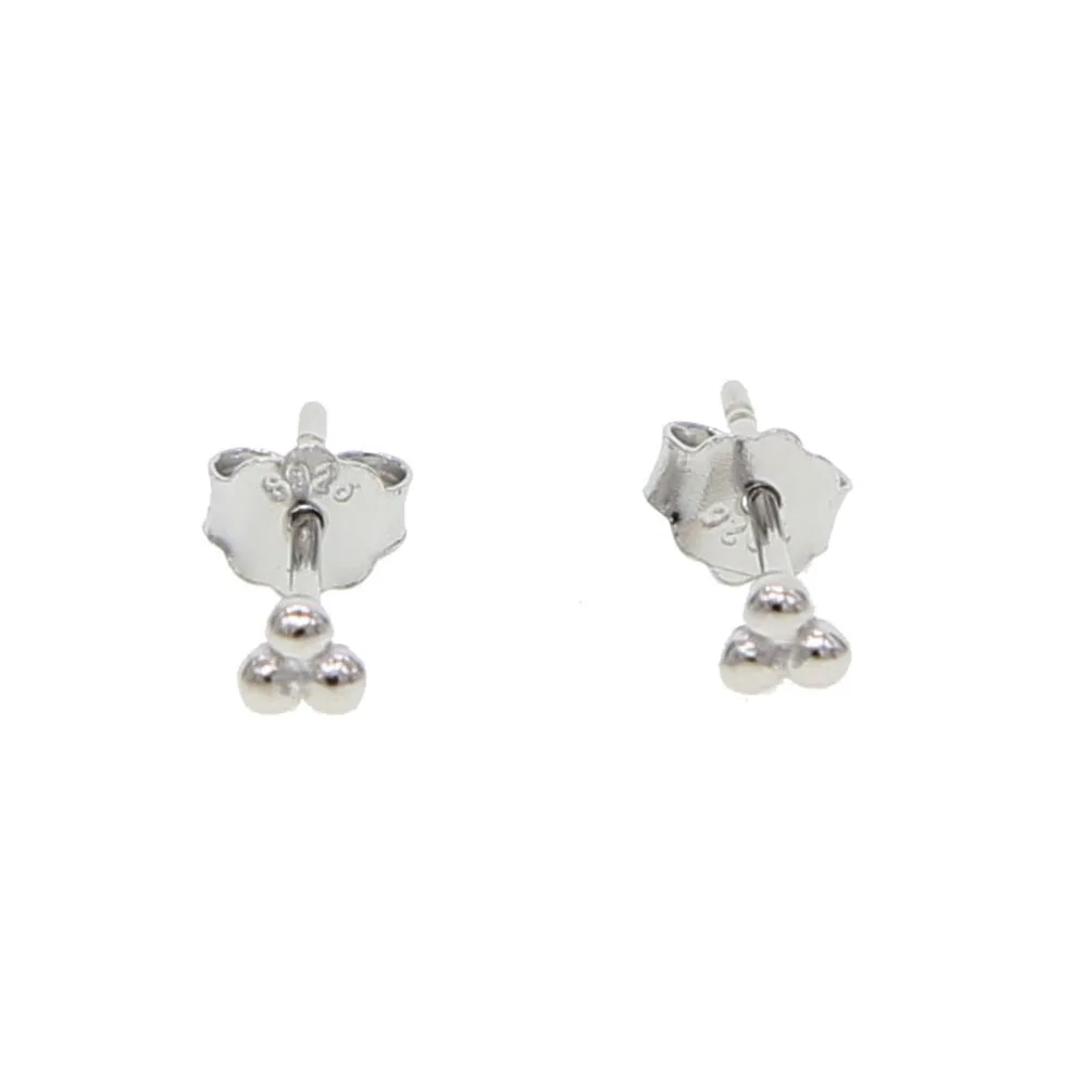 Женские серьги гвоздики из серебра 100% пробы с бусинами|Серьги-гвоздики| |