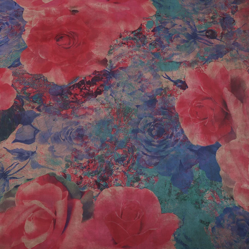 

The red rose 100% mulberry silk satin watered gauze dress fabric crepe satin silk plain gambiered shirt fabrics