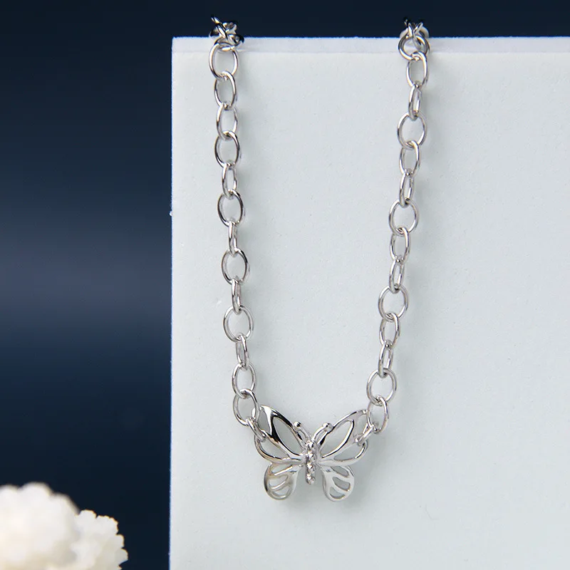 Ожерелье с подвеской-бабочкой Kinel женская модная массивная цепочка до ключиц в