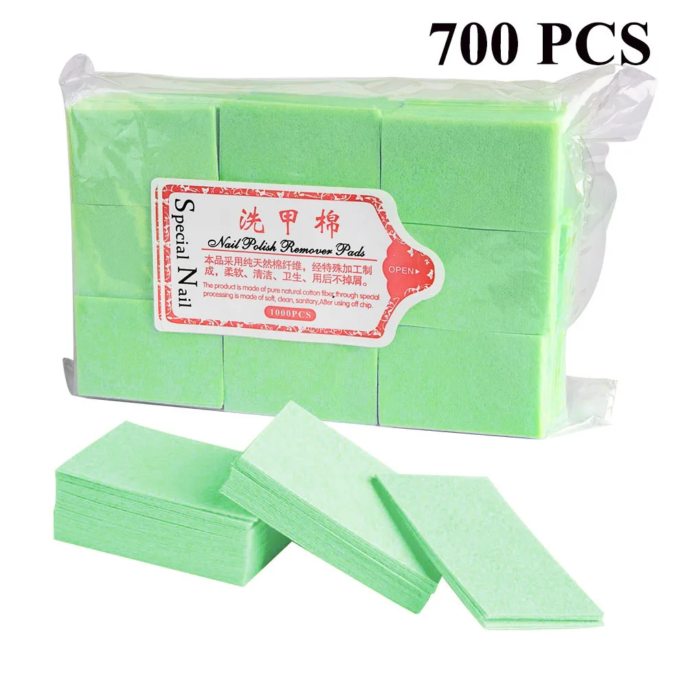 GREEN 700 PCS LadyMisty, прозрачная/розовая коробка для дизайна ногтей, держатель, контейнер для хранения ватных дисков, кейс для макияжа, прозрачные отсеки, держатель для дизайна ногтей, Органайзер - Цвет: GREEN 700 PCS