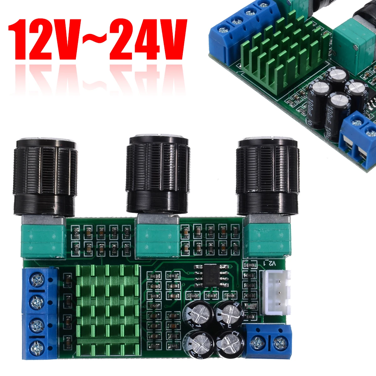 Плата усилителя с высокой мощностью от 12 В до 24 постоянного тока TPA3116D2 80 Вт +