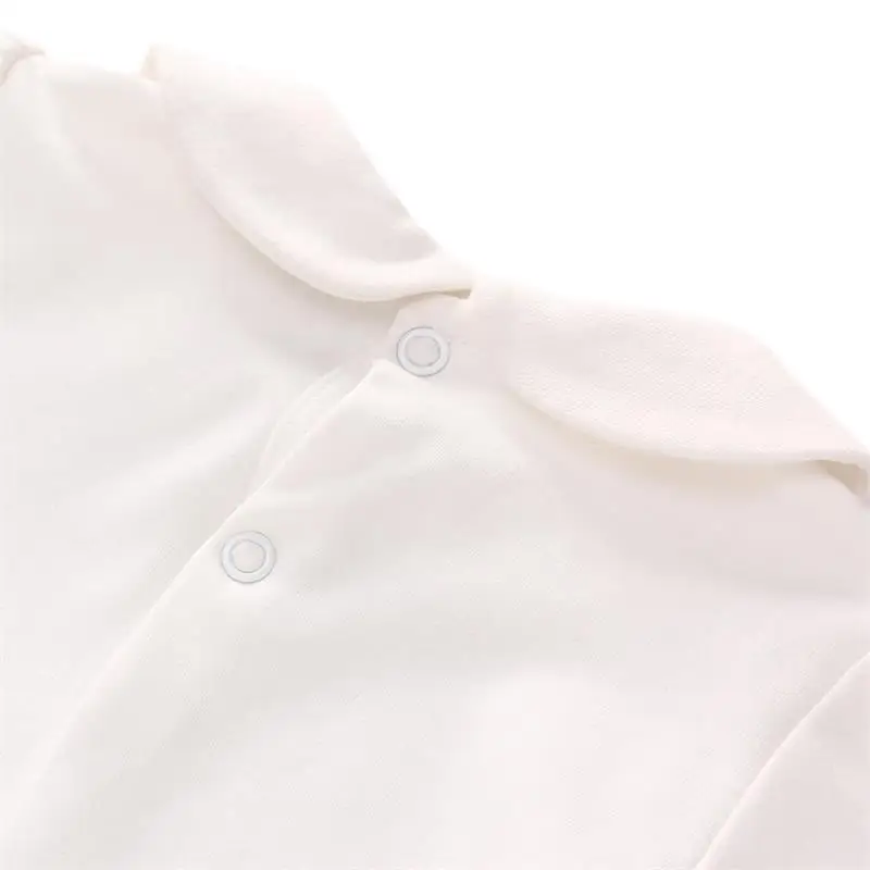 Детская футболка Famuka с длинным рукавом футболки вышивкой и кукольным воротником