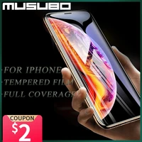 musubo for iphone 11 tempered glass 11 pro max screen protector full coverage for iphone xs max xr 8 plus 7 plus protective film