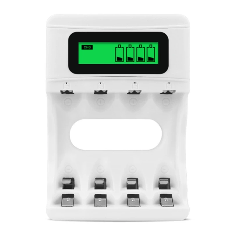 

Safe DC5V 2A Charging Stand with LCD Display Screen AA/AAA Rechargeable Battery Charger with 4 Slots