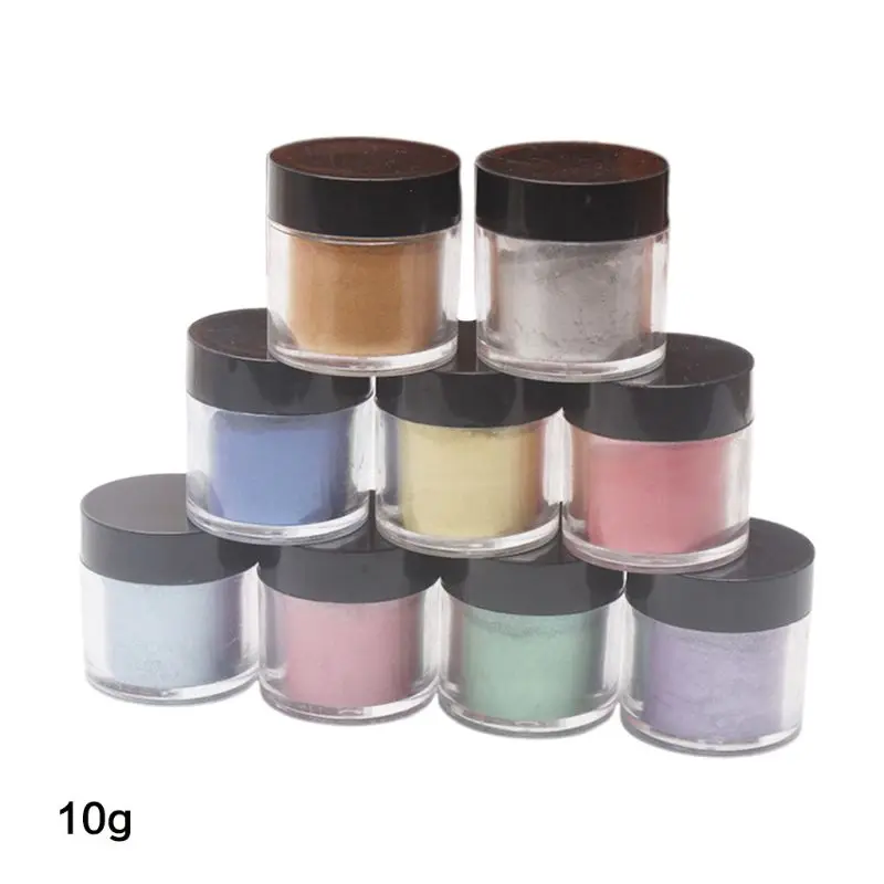 

9 Pcs/set Pearlescent Mica Pigment Pearl Powder UV Resin Crystal Epoxy Craft DIY Jewelry Making Slime Toning Color Highlight