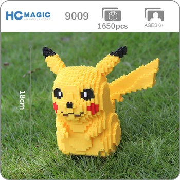 Pikachu Карманный Монстр Пикачу Venusaur Blastoise мини строительство алмаз маленькие блоки игрушка Charizard Gyarados Snorlax Jigglypuff без коробки - Цвет: Pikachu