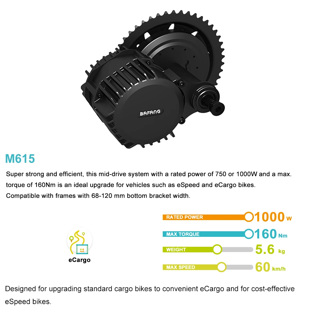 Bafang BBSHD BBS03 48V 52V1000W E-Bike Mid Drive Motor 68MM 100MM 120MM Electric Bike Conversion Kits Bicycle Engine | Спорт и