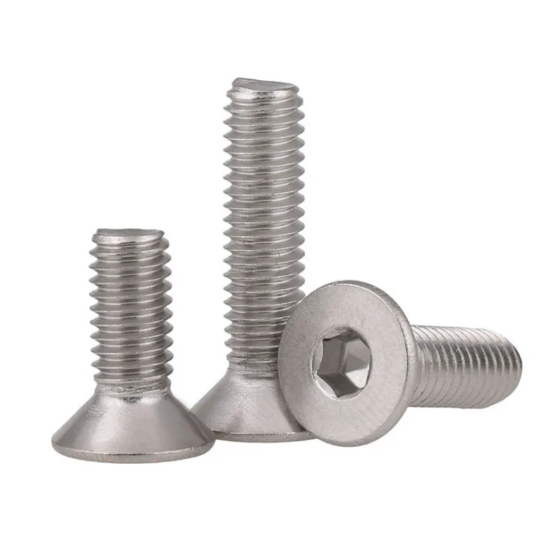 Шестигранный винт с плоской головкой из нержавеющей стали 304 потайной