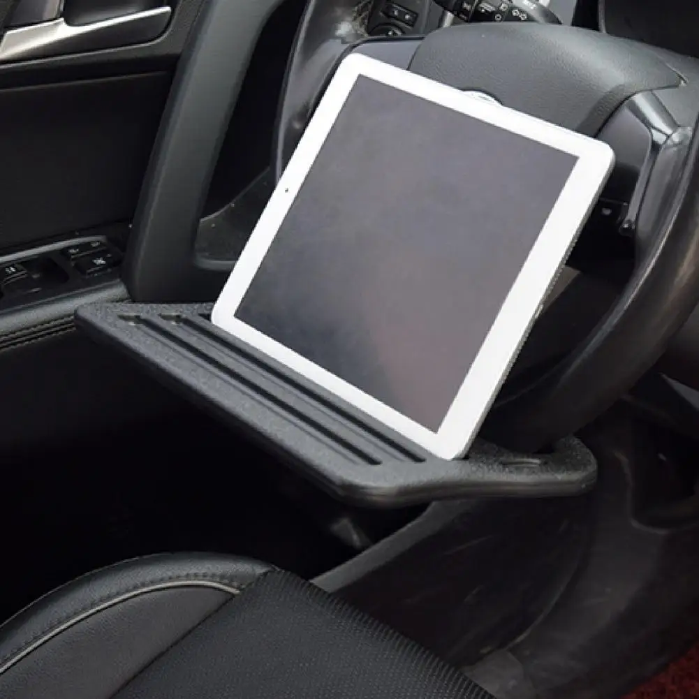 

Eating Steering Wheel Desk Multifunction Waterproof ABS Insulated Car Laptop Stander for Working Eating Reading