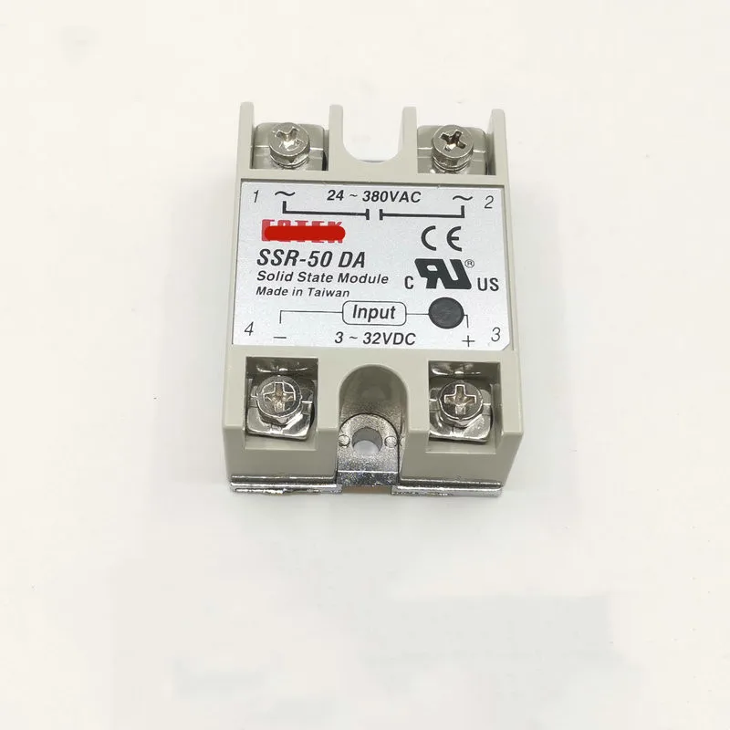 

10 pieces SSR-50DA single-phase solid state relay 50A DC control AC SSR50DA