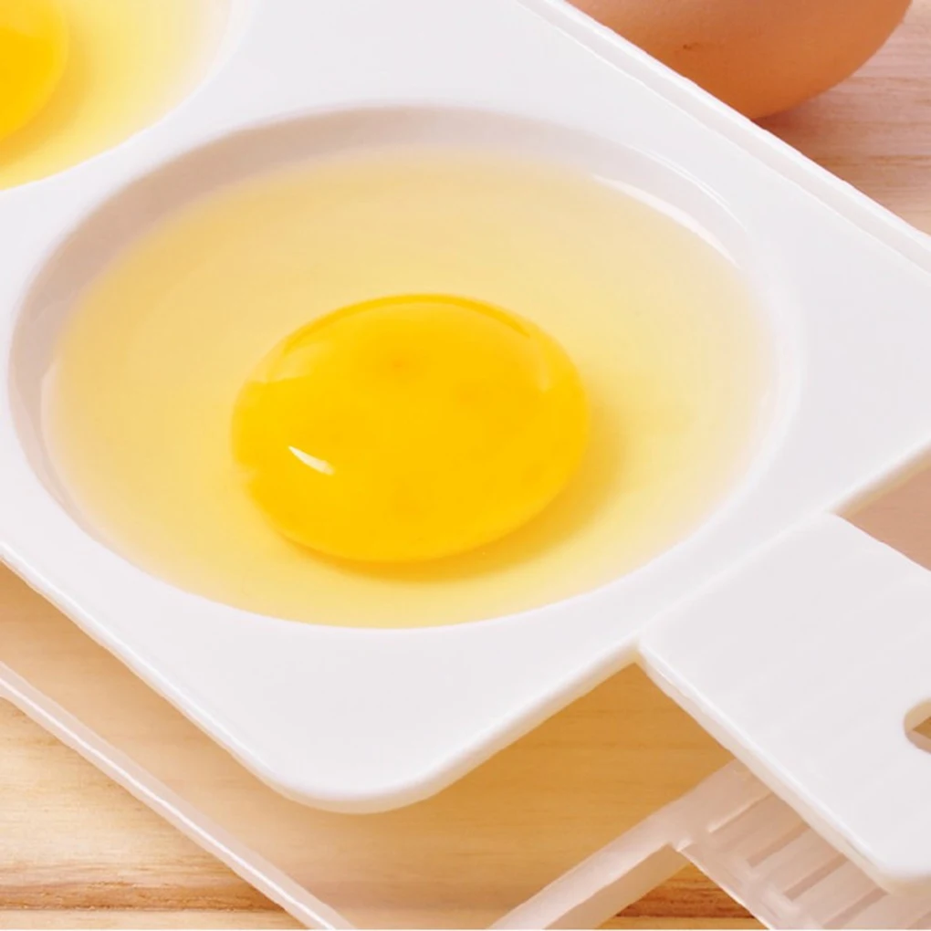 Plastic Egg Cooker Microwave Egg Boiler 2 Eggs Poached Egg Cooker Cooking Tools Dual Use Design High Quality Egg Tool images - 6