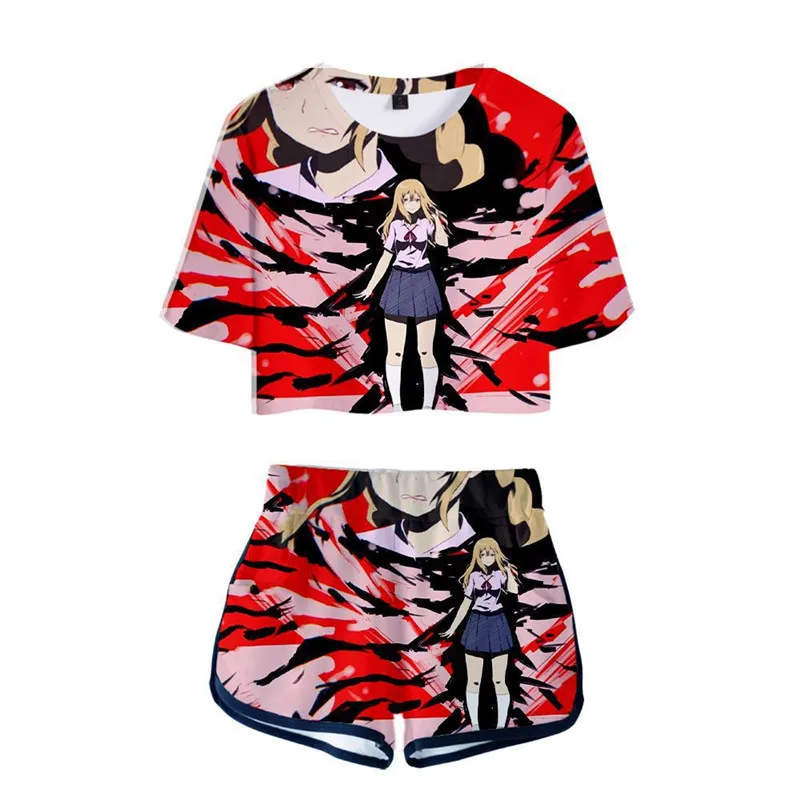 

Anime Gleipnir Tshirts Shorts Cosplay Costumes Shorts T Shirt Running Sets Short Sleeve Shirt Sports Suits Tees Girls Women