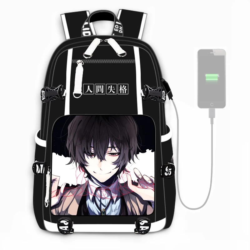 

Schoolbag Anime Bungou Stray Dogs Pattern Backpack Mochila Laptop Rucksack Travel Bag Bookbags for Students Boys Girls
