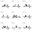 Мультяшные спортивные наклейки на ЭКГ для дайвинга, стикеры, модные креативные стикеры на весь корпус автомобиля