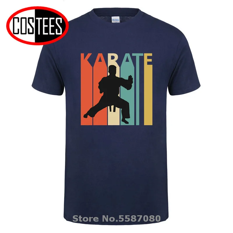 Винтажная футболка для каратэ Мужская с коброй Детская Ретро стиль Мияги джодо