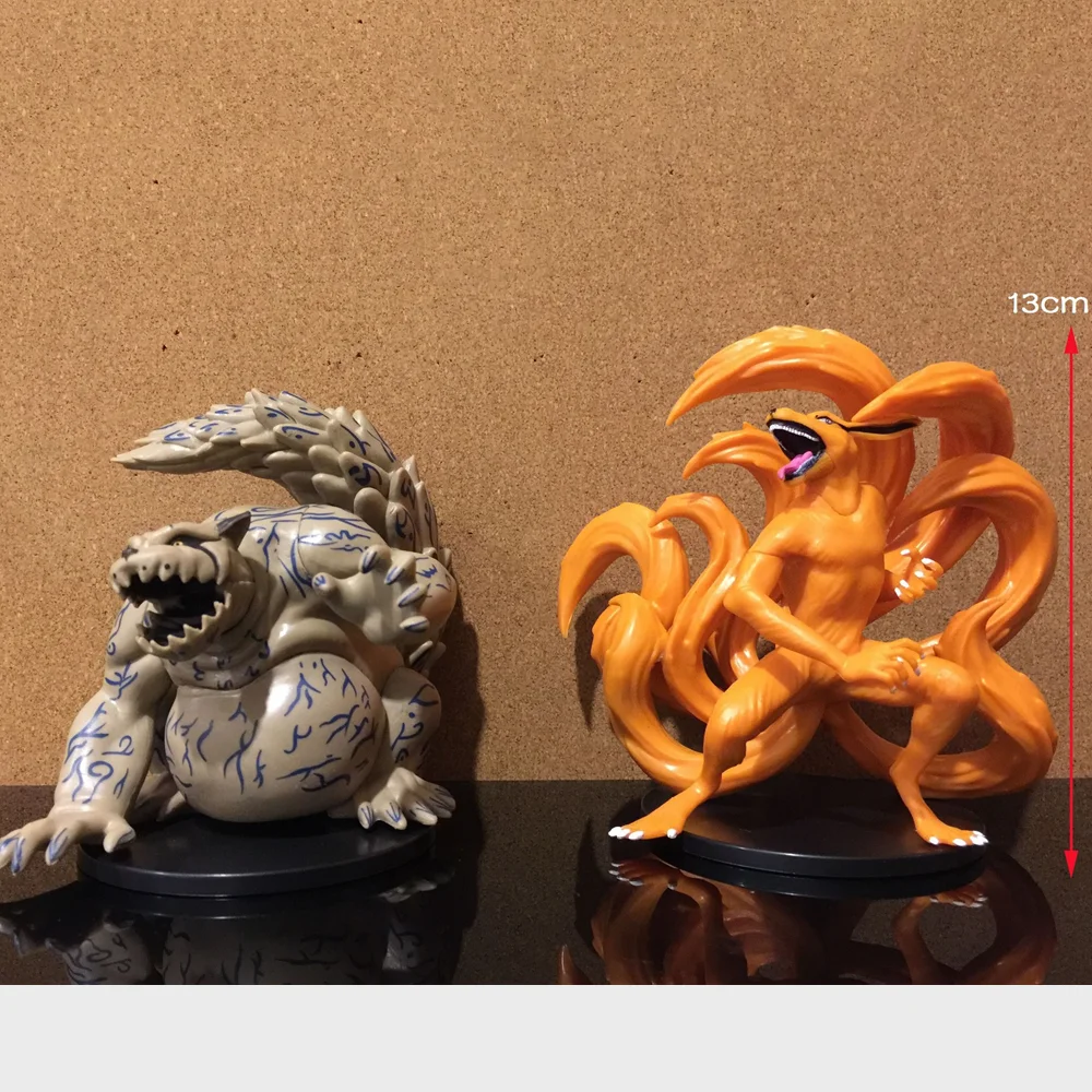 

2pcs/set Naruto Kurama Kyuubi Bijuu Anime Action Figures Shippuden Figurine Rikudo Sennin Model Decoration Toys PVC Doll Figma