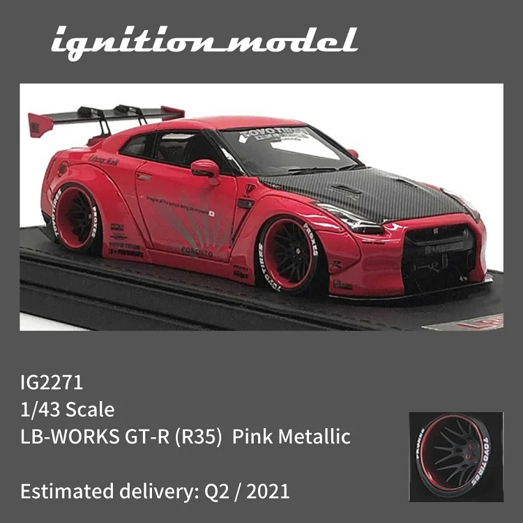 

IG 1:43 LBWK LB-WORKS Nissan GTR R35 Pink Metallic