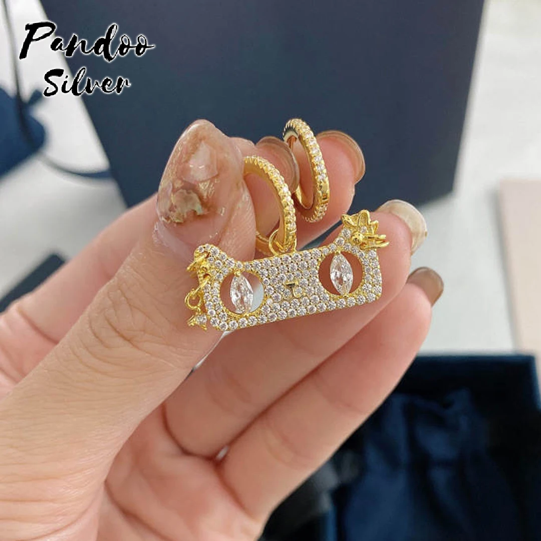 Модные очаровательные серьги из стерлингового серебра оригинальные 1:1 копии