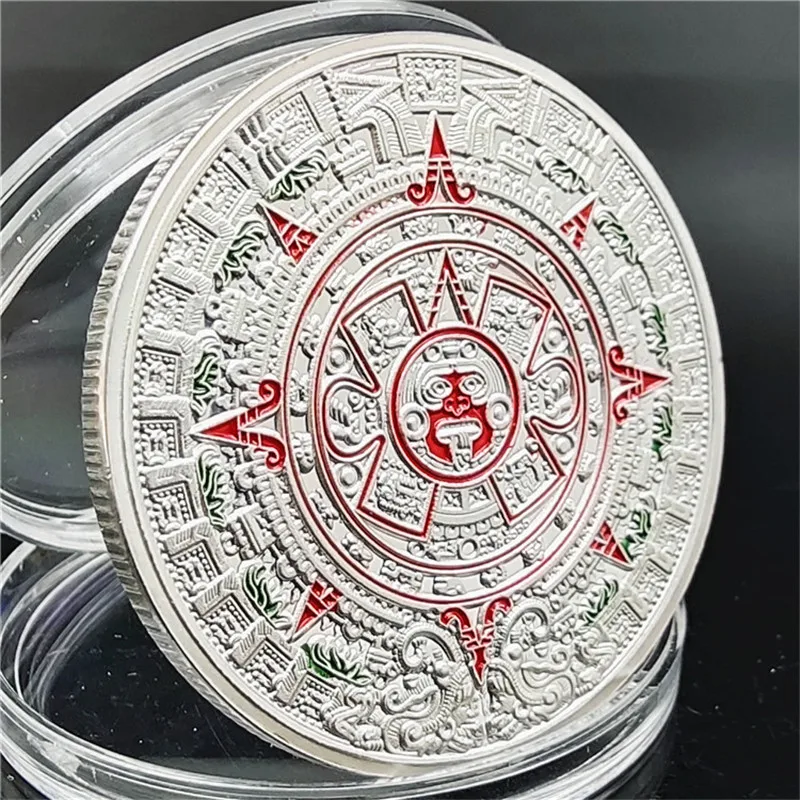 4 шт. Майя цвета: золотистый серебристый Юбилейные монеты Мексика ПРОРОЧЕСТВО
