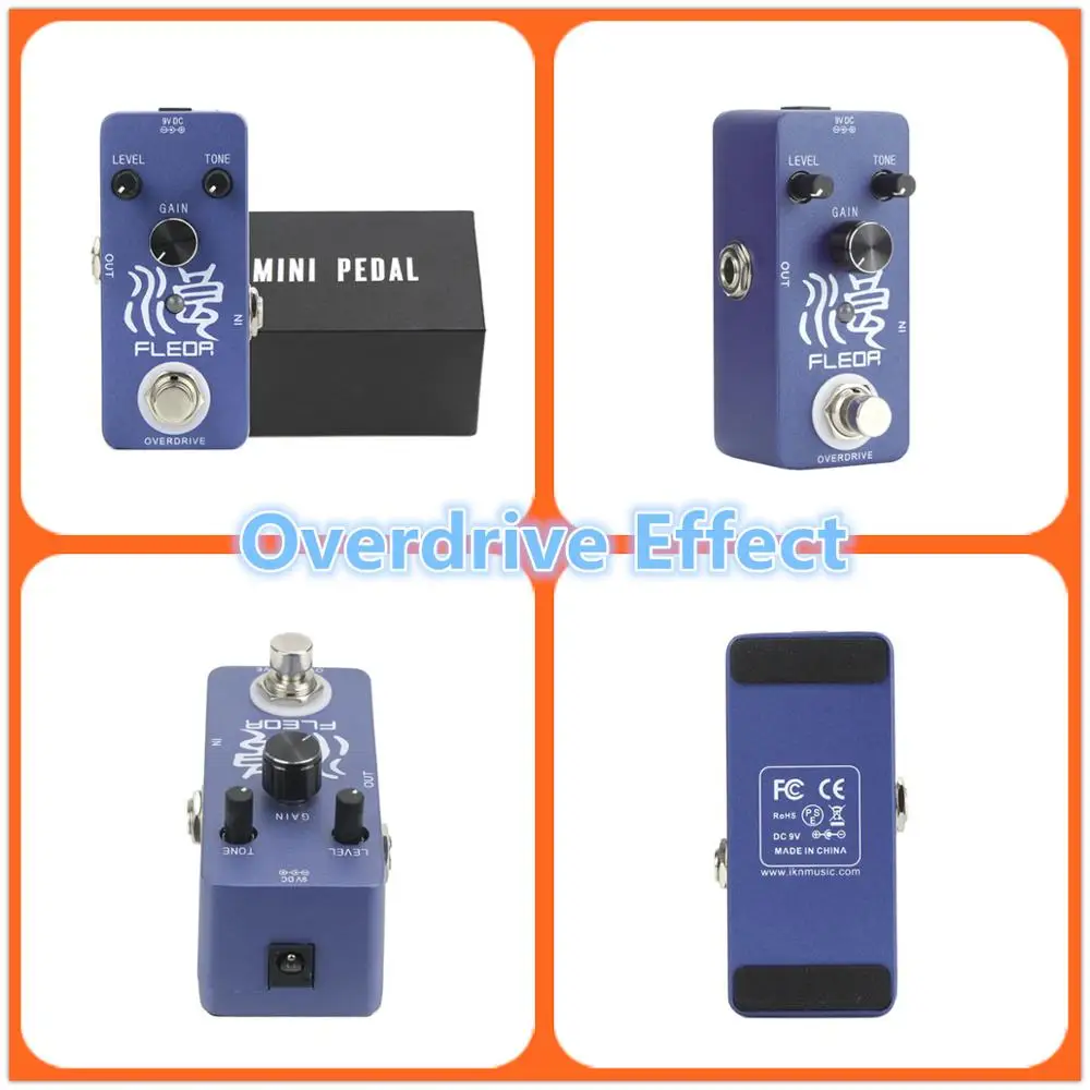 FLEOR мини-гитарный эффект педали искажения/овердрайв/хор/фузз/Задержка/петлер/Boost